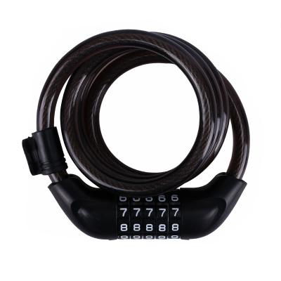 China Steel Cable Bicycle Combination Bike Lock 5 Digital Steel Bicycle Lock for sale