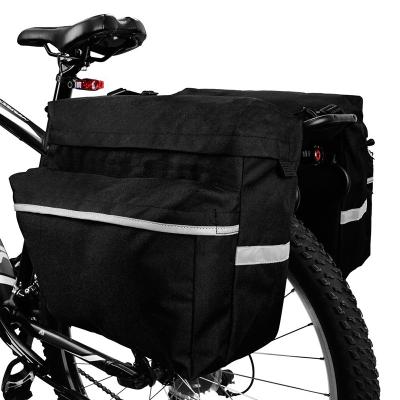 China Bike Luggage Bag Pannier With Rain Cover Trunk Bag Bicycle Rack Rear Carrier Bag 32*19*28cm for sale