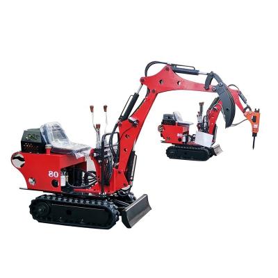 China Hotels Digging Trenches Mini Digger Vegetable Greenhouses Micro Baggers Construction 0.8ton Mini Excavator for sale