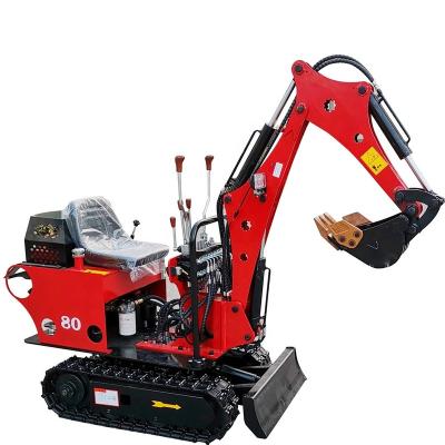 China Hotels Landscaping Bagger Garden Small 0.8ton Mini Compact Excavator Mini Digger Crushing Micro Hook Machine for sale