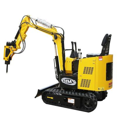 China Hotel construction agricultural municipal orchard compact agricultural digging ditches 1 Ton Mini Crawler Excavator for sale