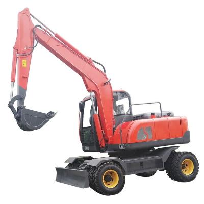 China Micro Hook Mini Electric Drive Hotels Wheel Agricultural Excavator Retractable Hydraulic House Excavator Structure for sale