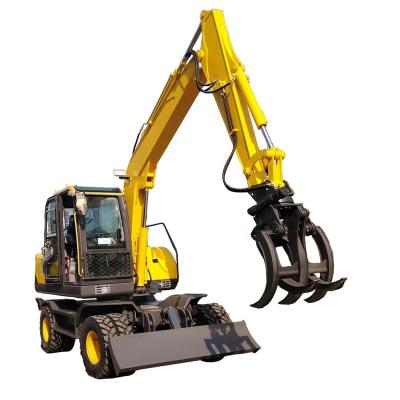 China Hotels Wheel Digger 95 Wheel Grabber Wooden Excavator Micro Mini Mini Agricultural Excavator Structure Home Excavation for sale