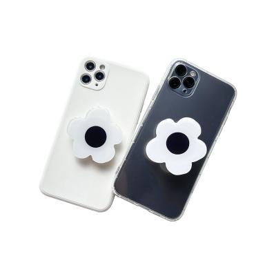 China Wholesale Adjustable Acrylic Mobile Phone Stand Flower Design Phone Socket Phone Grip With Custom Logo for sale