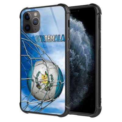 China Customized UV Shockproof Cell Phone Case For Iphone 12 13 pro Max Tempered Glass Phone Case For Iphone 11 for sale