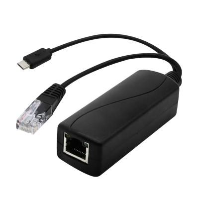 China Power 12W 48V Splitter 10*100/100 bps Micro USB Port POE Splitter Standard To 5V Power Supply Module HJKDB1 for sale