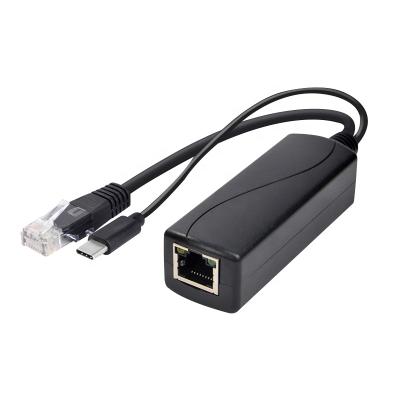 China Standard Gigabit POE Splitter 48V to 5V2.1A POE Splitter TYPE-C/MICRO USB/DC Four Kinds of Interfaces are Optional HJ POE for sale