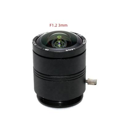 China 3.2mm CS Mount 12MP Wide Focal Angle Focal OEM Accessories Plastic CCTV Security CCTV High Quality Camera Lens for sale