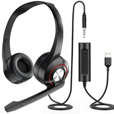 China Headphone Professional Noise Cancelling Usb Headset Call Center Telephone Headset with microphone for free sample for sale