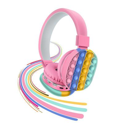 China New Design Kids Earphone Kids Earphone Rainbow Headset Wireless Earphone Electronics Earbuds For Younger Kids for sale