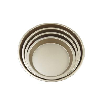 China Wholesale Disposable 6 8 9 Inch Non-Stick Pizza Pan Cake Mold Flat Round Baking Tools Baking Oven Tray for sale