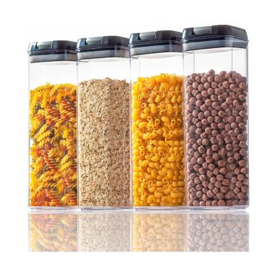 China Freshness Preservation Pack of 4 Airtight Plastic 1.9L Pasta Spaghetti Cereal Food Storage Containers Set for Pantry Organization for sale