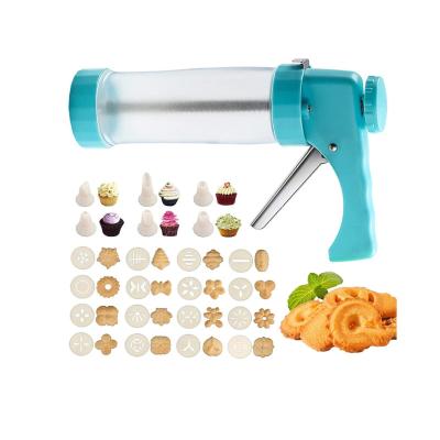 China Viable 23 PCS Cake Decorating Icing Piping Nozzles Set Cake Cookie Maker Cookie Press Gun Kit with 16 Cookie Discs and 6 Nozzles for for sale