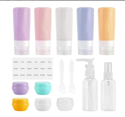 China Eco-Friendly BPA Leak Proof Free Press Travel Empty Refillable Outdoor Portable Bottle, Travel Bottle Kit, Silicone Travel Bottle Set for sale