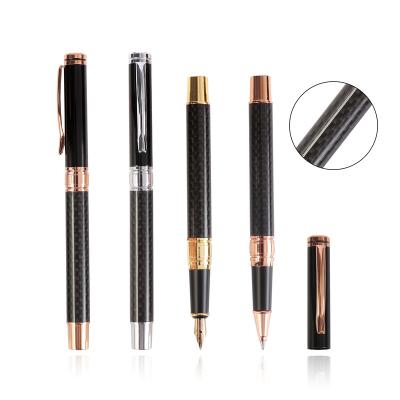 China New Fashion Student TTX Luxury Logo Metal Pen Carbon Fiber Black Luxury Custom Fountain Pen High End Business Gifts for sale