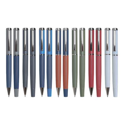 China Promotional Pen Chinese Supplier Office Business Ballpoint Pens Refill Metal Logo Promotional Metal Laser Roller Ball Pen OEM for sale