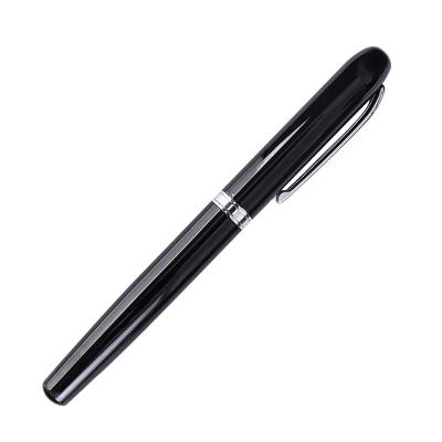 China office & Custom Piano Black Business School Promotional Pen Stationery Logo Simple Design Metal Roller Pen Magnetic Pen for sale