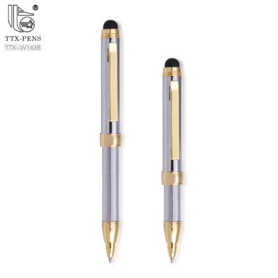 China Listing Length Can Reach 800m Metal Clip Unique Name Printing Touch Screen Ball Pen For Smartphone for sale