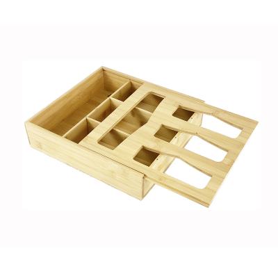 China Sustainable Food Zipper Storage Bag Bamboo Storage Box For Drawer Kitchen Storage Box for sale