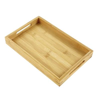 China Eco-Friendly Bamboo Tray Woven Serving Trays Cheap Wholesale Natural Tray for sale