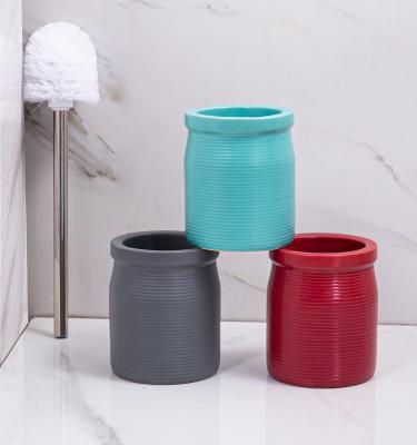 China Viable Housekeeping Floor And Bathroom Standing Hotel Cleaning Brush Set Ceramic Toilet Brush Holder Set for sale