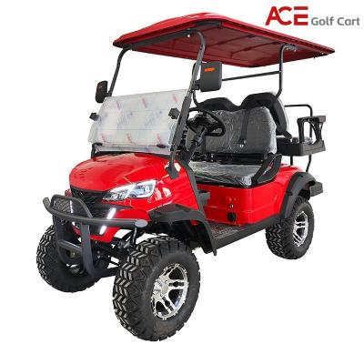 China Four Passenger Golf Cart Red Color Electric Golf Cart With LCD Screen for sale