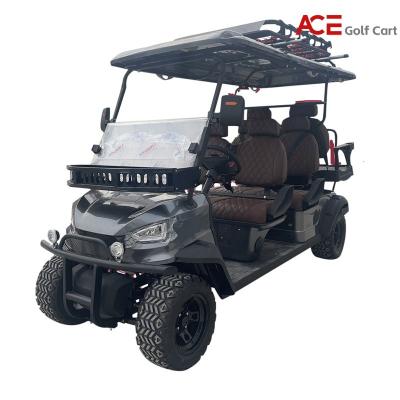 China Steel Frame 6 Passenger Golf Cart Ev Golf Cart Lithium Battery 60V Controller for sale