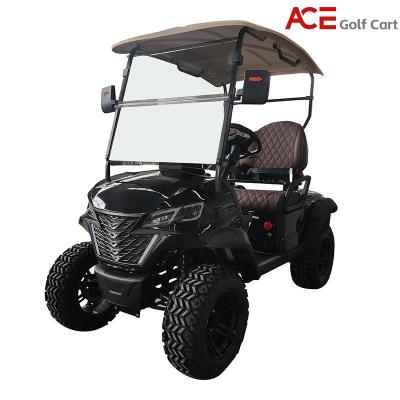 China 4 Wheel Electric Mini Golf Cart 2 Seaters Club Car Black Color for sale