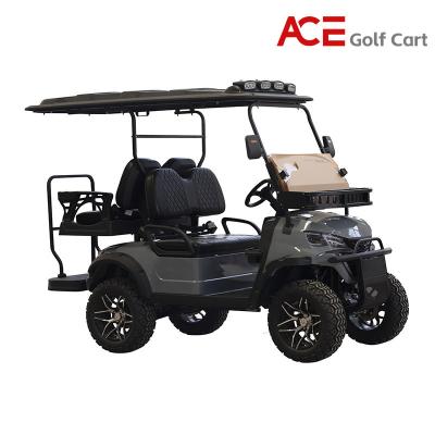 China Buitenweg 4 zitplaatsen elektrische golfkar 48V Custom Tour elektrische winkelkar Te koop