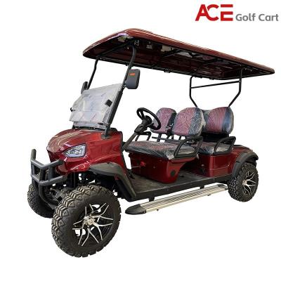 China 6 Passagiers Custom Golfkarretjes Rood Kleur Elektrische Golftrolley Te koop