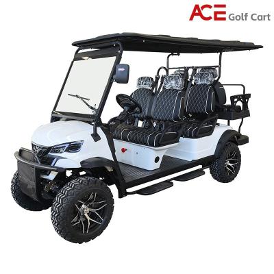 China 6 pasajeros Batería de litio Motor eléctrico Carro de golf Rango de viaje largo 80KM en venta