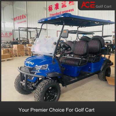 China 40km/h Topsnelheid Carbon Steel Luxury Golf Cart Vier Wielen Scheerrem Te koop