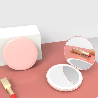 China Portable Cute Foldable Makeup Mirror USB Pocket Size Travel Lighted Led Cosmetic Small Handheld Vanity Mirror for sale