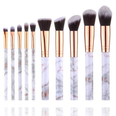 China Smudge Brush 10pcs custom makeup brush set wood handle makeup brushes private label brochas de maquillaje profesional with bag for sale