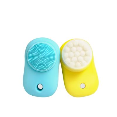 China For Commercial & Home Use Facial Washing Brush Cleaner 2 in 1 Face Clean Brush Vibrating Spinning Facial Cleansing Brush for sale