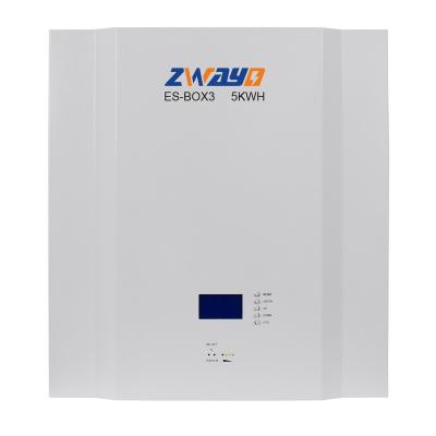 China 51.2V 100Ah Solar System For Home Powerwall LiFePO4 5kWh ES-BOX3 Cell Pack 48V Lithium Ion Battery Home Battery Backup for sale