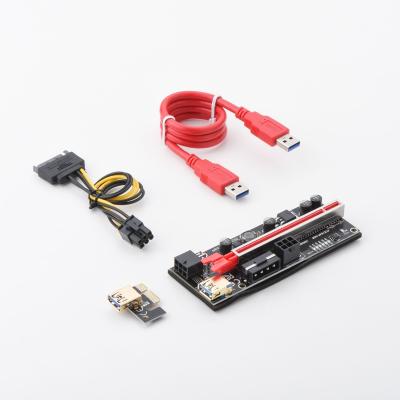 China High Quality 009S 60CM PCI Express USB 3.0 PCI Express USB3.0 Riser Cable Card USB3.0 Riser Pcie Adapter Riser Worm With Flash Light for sale