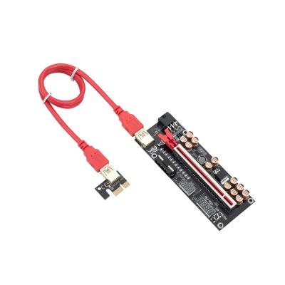 China Hotest Selling Ver18 Horse Racing Lamp Pro 6pin Express 1x PCI-e To Usb 3.0 Power Gpu Cable 009S Adapter Riser 009s Pcie Card 16x Supplement for sale