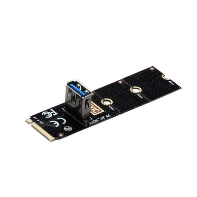 China Factory Sales Ngff M.2 Graphics Card To Usb 3.0 Transfer Card M2 M Key To Usb 3.0 Adapter For PCI-e 1x To 16x Riser Card for sale