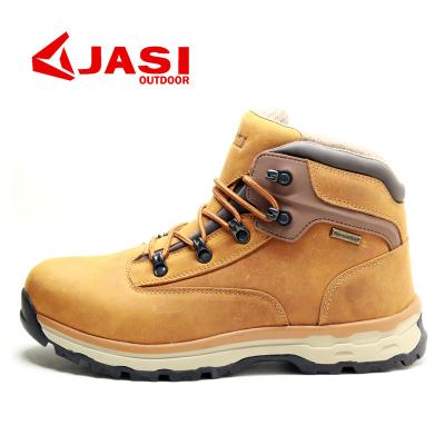 China Fashion\Comfortable\Durable Hot High Cut Leather Yellow Boots Hiking Shoes For Man for sale