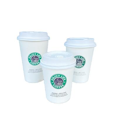 China Recyclable Biodegradable Paper Coffee Cups Eco-Friendly Disposable Paper Cup for sale