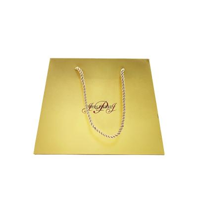 China Custom Jewelry Packaging Materials Logo Luxury Clothing Shopping Gift Recycled Paper Bag for sale