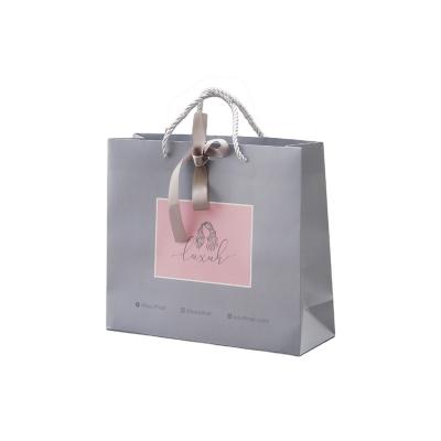 China China Manufacture Simple Design Recyclable Customized Logo Printed Paper Shopping Gift Custom Bag for sale