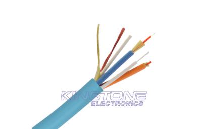 China Blue Indoor 12 Core PVC Fiber Optic Network Cable G.652D , Multimode Fiber Optic Cable zu verkaufen