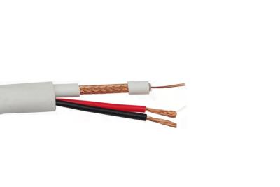 Chine Tresse du câble coaxial de liaison 95% CCA de la télévision en circuit fermé RG59 + terrain communal micro de puissance de 2×0.75mm2 CCA à vendre