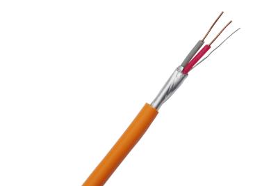 China FRHF 2 Cores Shielded Fire Resistant Cable Solid Bare Copper Silicone Insulation for sale