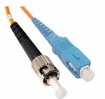 China Fiber Optic Patch Cord Low Insertion Loss ST to SC Multimode Simplex Fiber Cable for sale