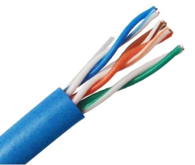 China UTP-CAT5E UL-CMR 350 MHZ 24 AWG-Lehre festes bloßes kupfernes Leiter-Netz-Kabel- zu verkaufen