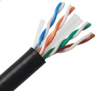 China Netz-Kabel 23 UTPs CAT6 AWG-Lehre Soild Jacke des Kupfer-Leiter-UV-PE im Freien zu verkaufen