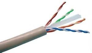 China 350 de UTP CAT6 megahertz de cabo 4 da rede emparelham o cobre contínuo 23 Calibre de diâmetro de fios com o revestimento de PVC à venda